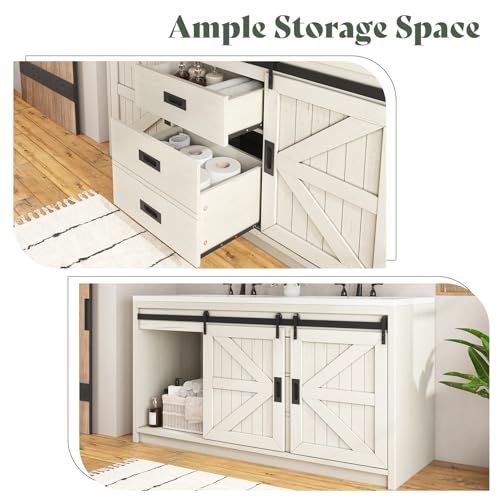 LUXOAK 60 Inch Farmhouse Sliding view 5