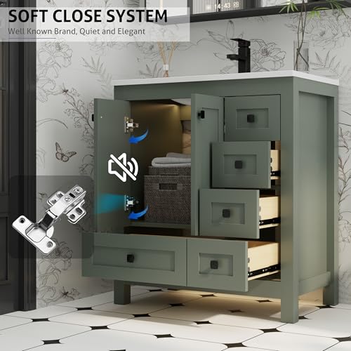 eclife 30" Bathroom Vanities with view 3