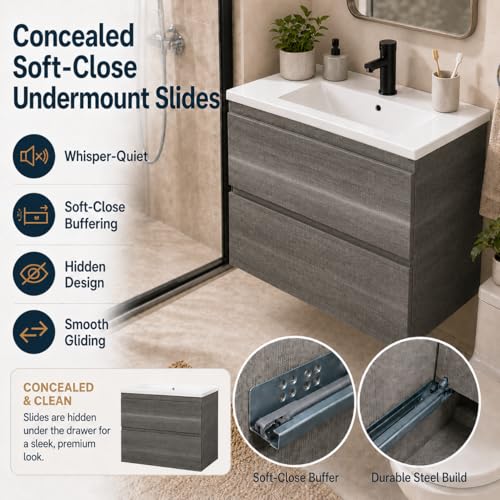 24 Inch Floating Bathroom Vanity view 4