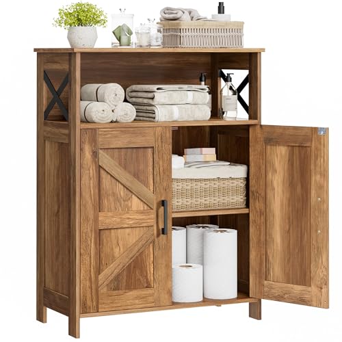 Homhedy Farmhouse Bathroom Storage Cabinet