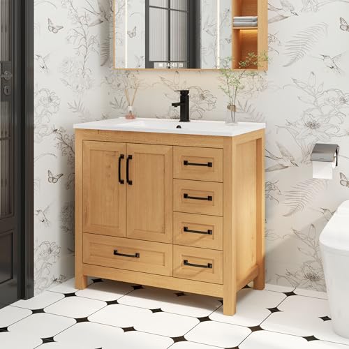 eclife 36" Bathroom Vanities with view 3