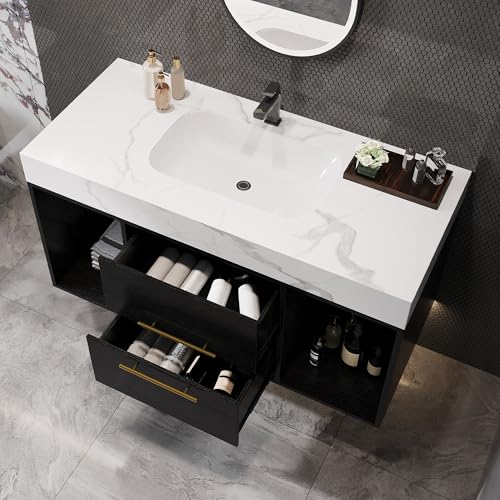 Glintee 40" Modern Floating Bathroom