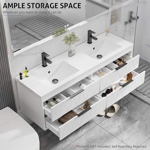 eclife 60" Floating Bathroom Vanity view 3