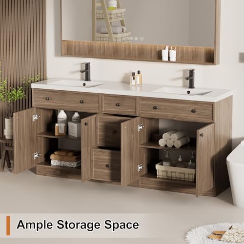 LUCKWIND 72" Bathroom Vanity Sink view 3