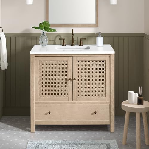 Lucca Wood Bathroom Vanity Cabinet view 2