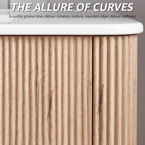 T4TREAM 48" Fluted Bathroom Vanity view 4