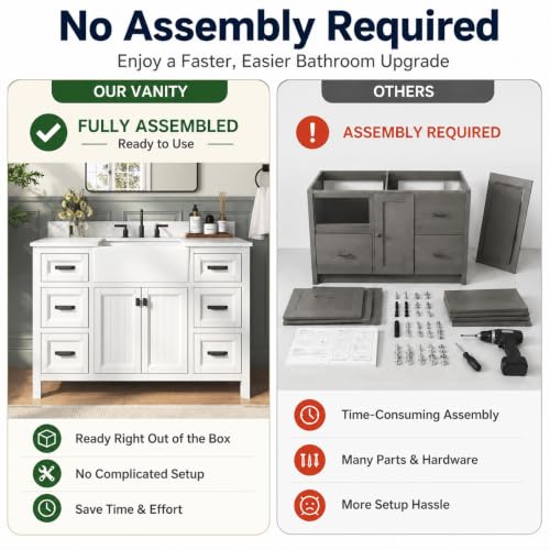 DELUXE LIVING 48 Inch White view 4