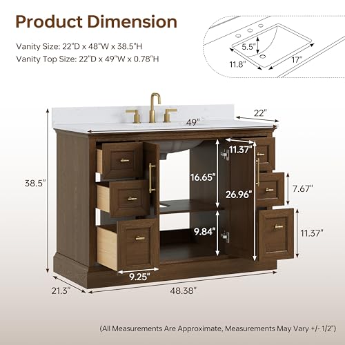 DELUXE LIVING 48 Inch Bathroom view 2