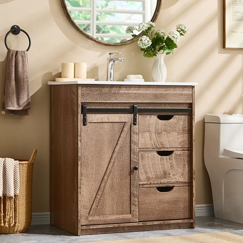 Aitjunz 30" Farmhouse Bathroom Vanity