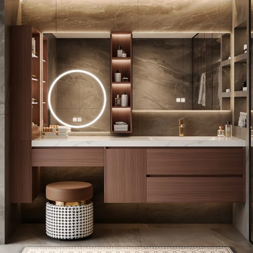 Floating Bathroom Vanity with Makeup