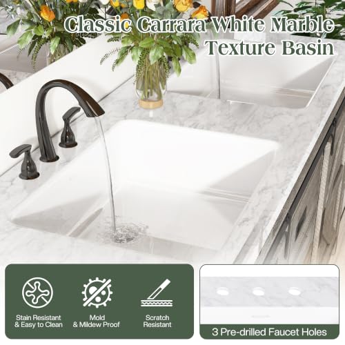 LUXOAK 61" Farmhouse Bathroom Double view 3