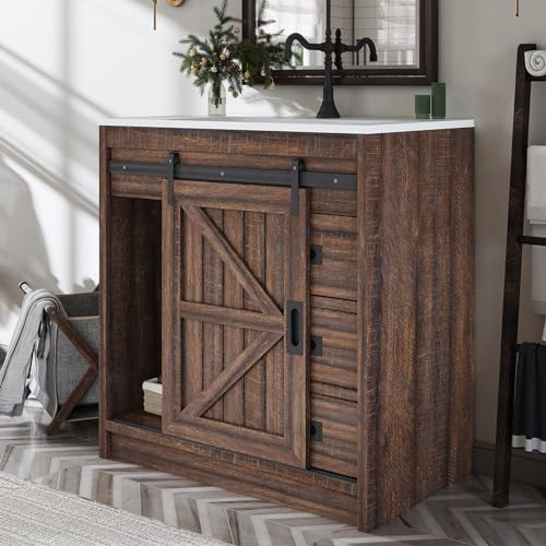 LUXOAK 30" Farmhouse Sliding Barn view 4