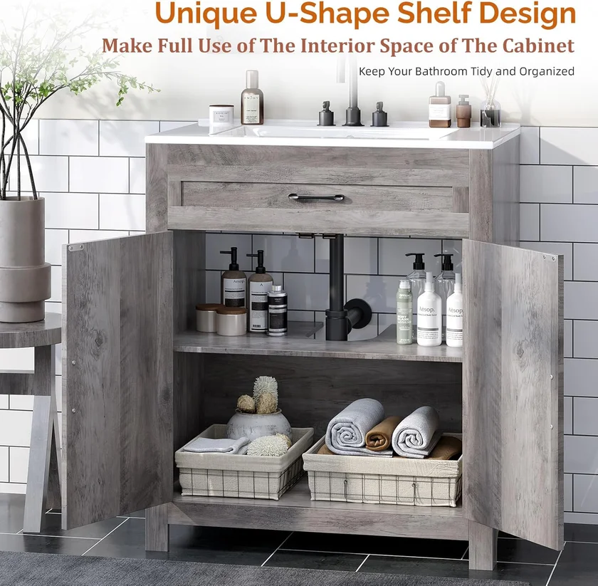 VINGLI 30 vanity in styled bathroom