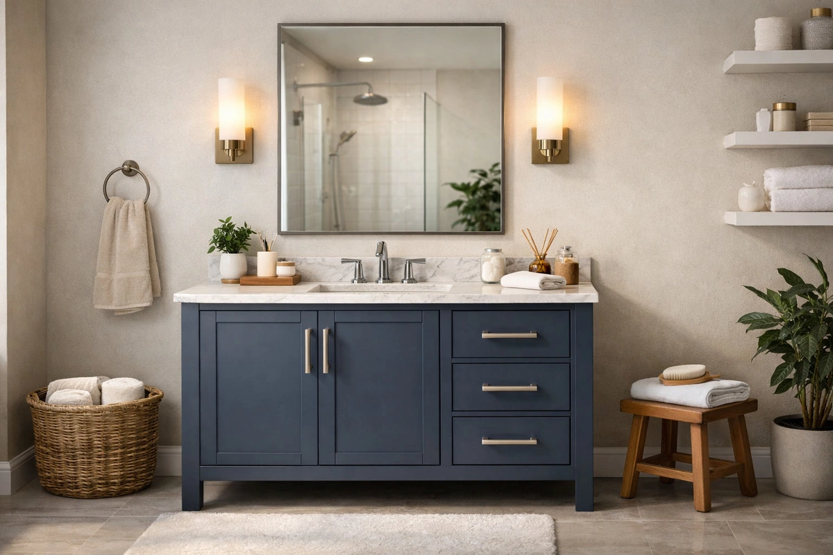 Best bathroom vanities under $500 arranged in a modern bathroom setting